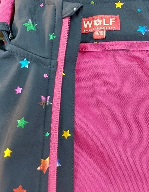 Dívčí softshellová bunda Wolf B2262 tmavě modrá  vel.92-146