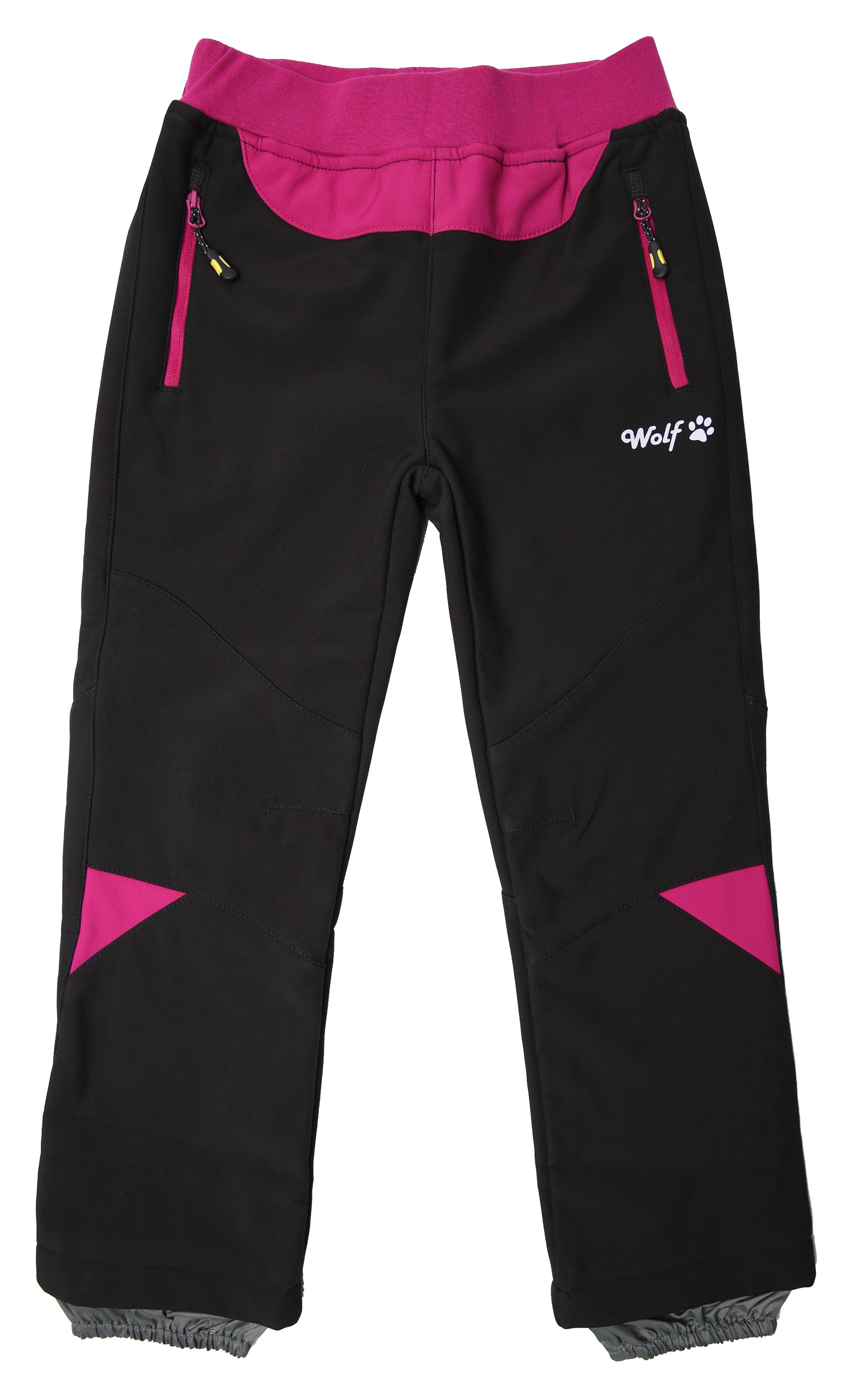 Dívčí softshellové kalhoty s fleecem Wolf vel.92-110