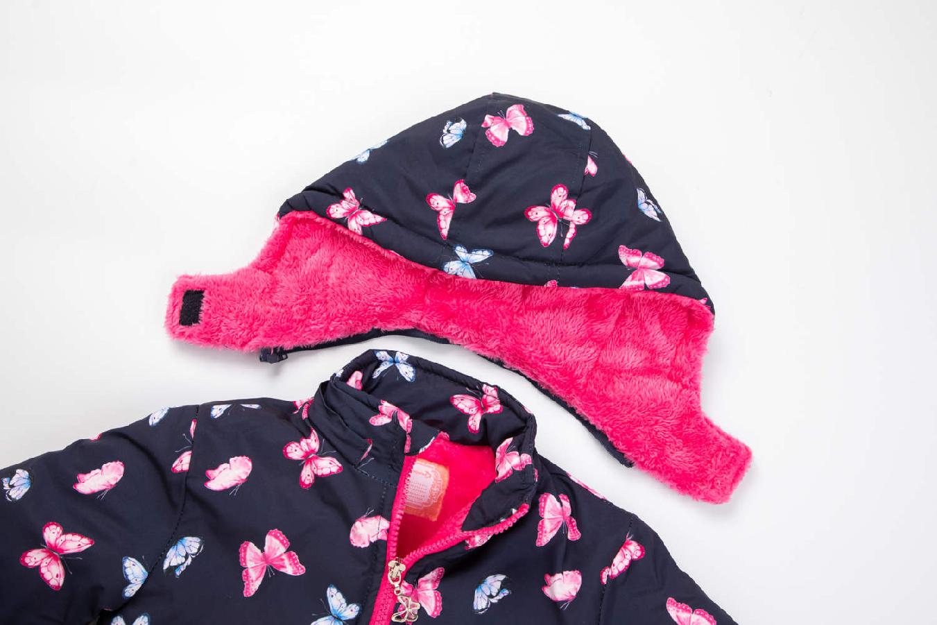 Dívčí zimní bunda KB2339 KUGO vel.98-128  tmavě modrá