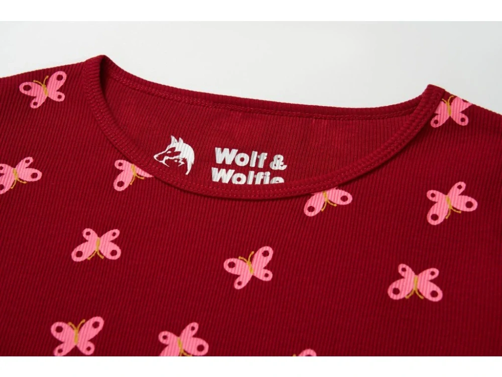 Dívčí tričko Wolf & Wolfie vel.104-134 bordo