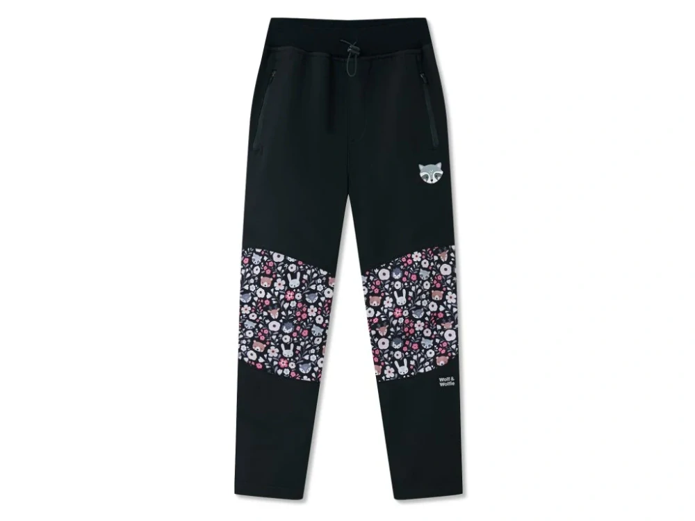Dívčí kalhoty s fleecem Wolf & Wolfie vel.98-128