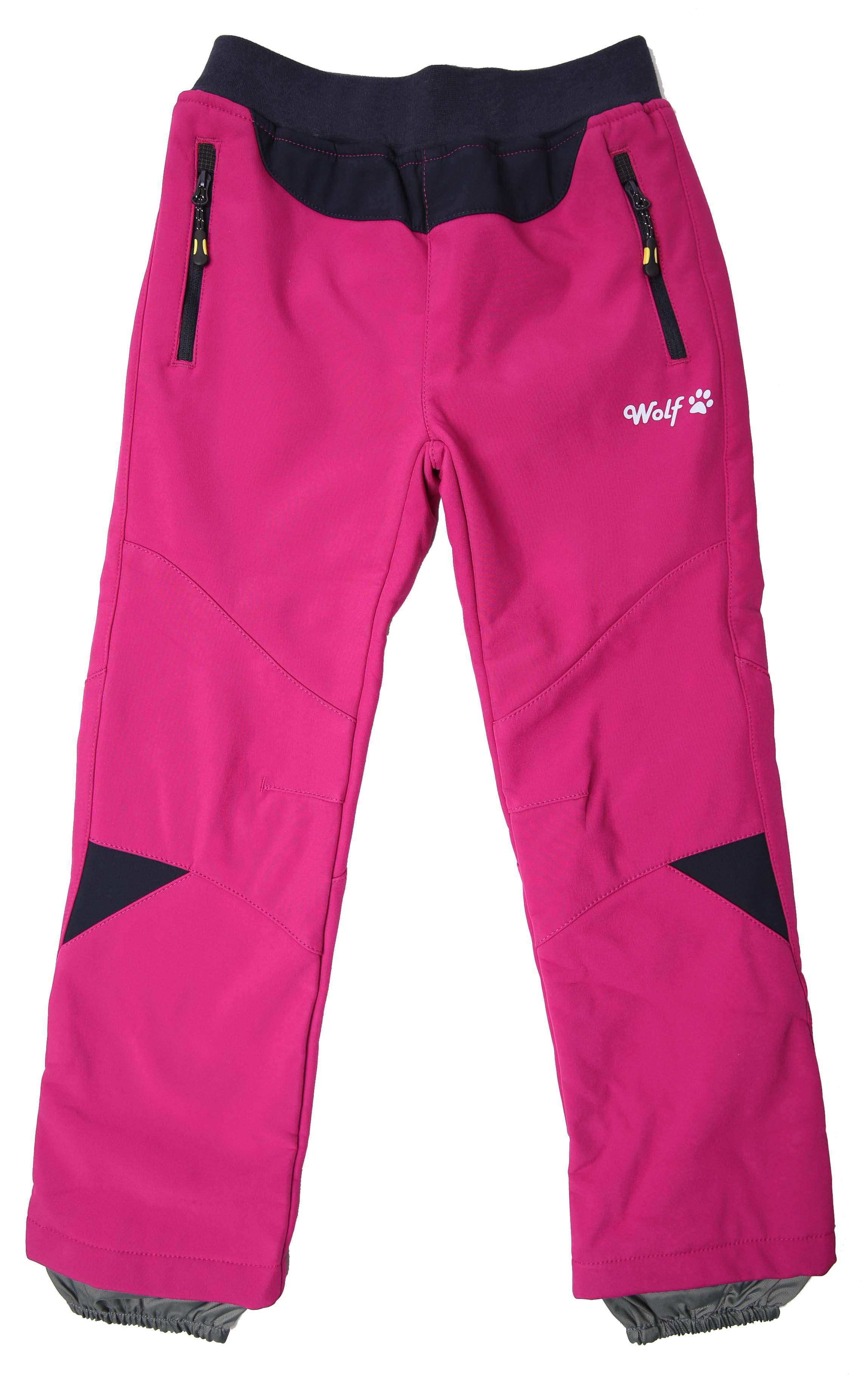 Dívčí softshellové kalhoty s fleecem Wolf vel.92-110