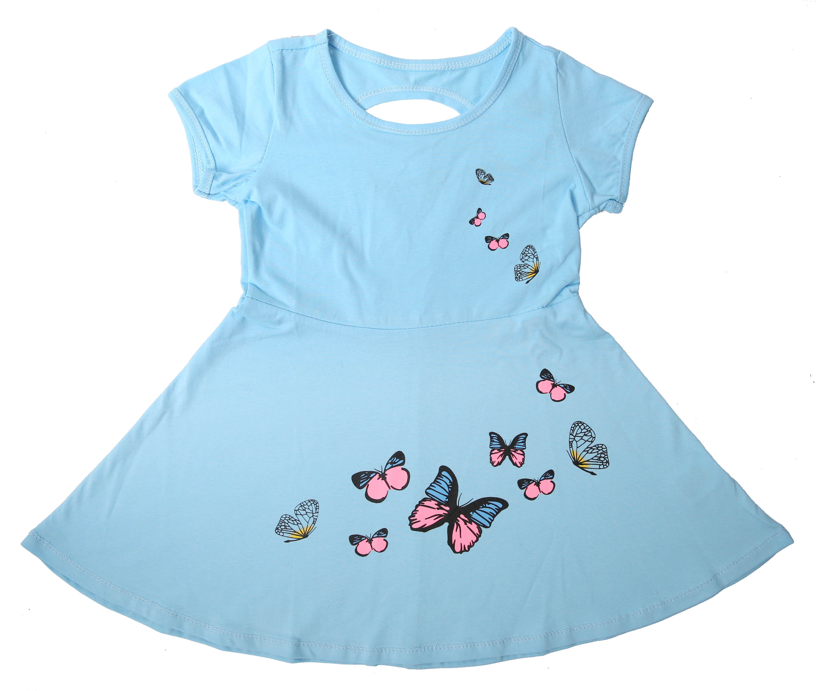 Dívčí šaty Wolf S2215 růžová/modrá vel.98-128