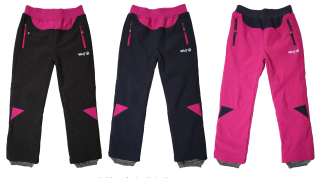 Dívčí softshellové kalhoty s fleecem Wolf vel.92-110
